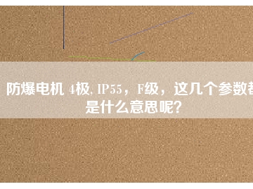 防爆電機(jī) 4極, IP55，F(xiàn)級(jí)，這幾個(gè)參數(shù)都是什么意思呢？