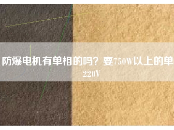 防爆電機有單相的嗎？要750W以上的單相220V