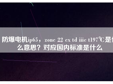 防爆電機ip65，zone 22 ex td iiic t197℃是什么意思？對應(yīng)國內(nèi)標準是什么