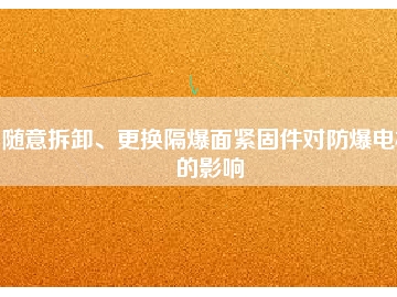 隨意拆卸、更換隔爆面緊固件對(duì)防爆電機(jī)的影響
