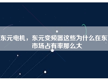 東元電機(jī)，東元變頻器這些為什么在東莞市場(chǎng)占有率那么大