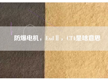 防爆電機(jī)，ExdⅡ，CT4是啥意思
