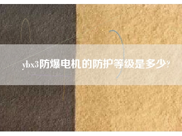 ybx3防爆電機(jī)的防護(hù)等級是多少?