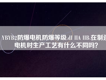 YBYB2防爆電機(jī)防爆等級.dI IIA IIB.在制造電機(jī)時(shí)生產(chǎn)工藝有什么不同嗎？