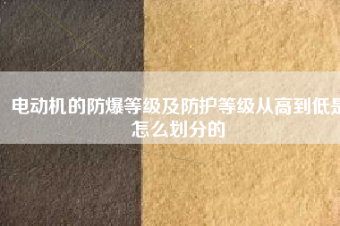 電動機(jī)的防爆等級及防護(hù)等級從高到低是怎么劃分的