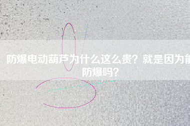 防爆電動(dòng)葫蘆為什么這么貴？就是因?yàn)槟芊辣瑔幔? title=