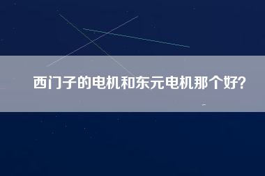 西門(mén)子的電機(jī)和東元電機(jī)那個(gè)好？