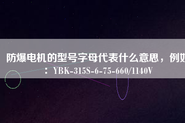 防爆電機(jī)的型號字母代表什么意思，例如：YBK-315S-6-75-660/1140V
