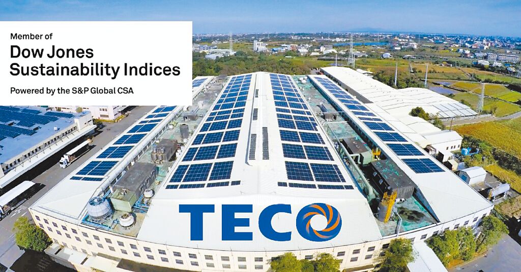 東元電機已連續(xù)三年入選DJSI道瓊永續(xù)指數(shù)新興市場類別，更三度列入國際永續(xù)評比機構標準普爾（S&P Global）永續(xù)年鑑。圖／東元電機提供